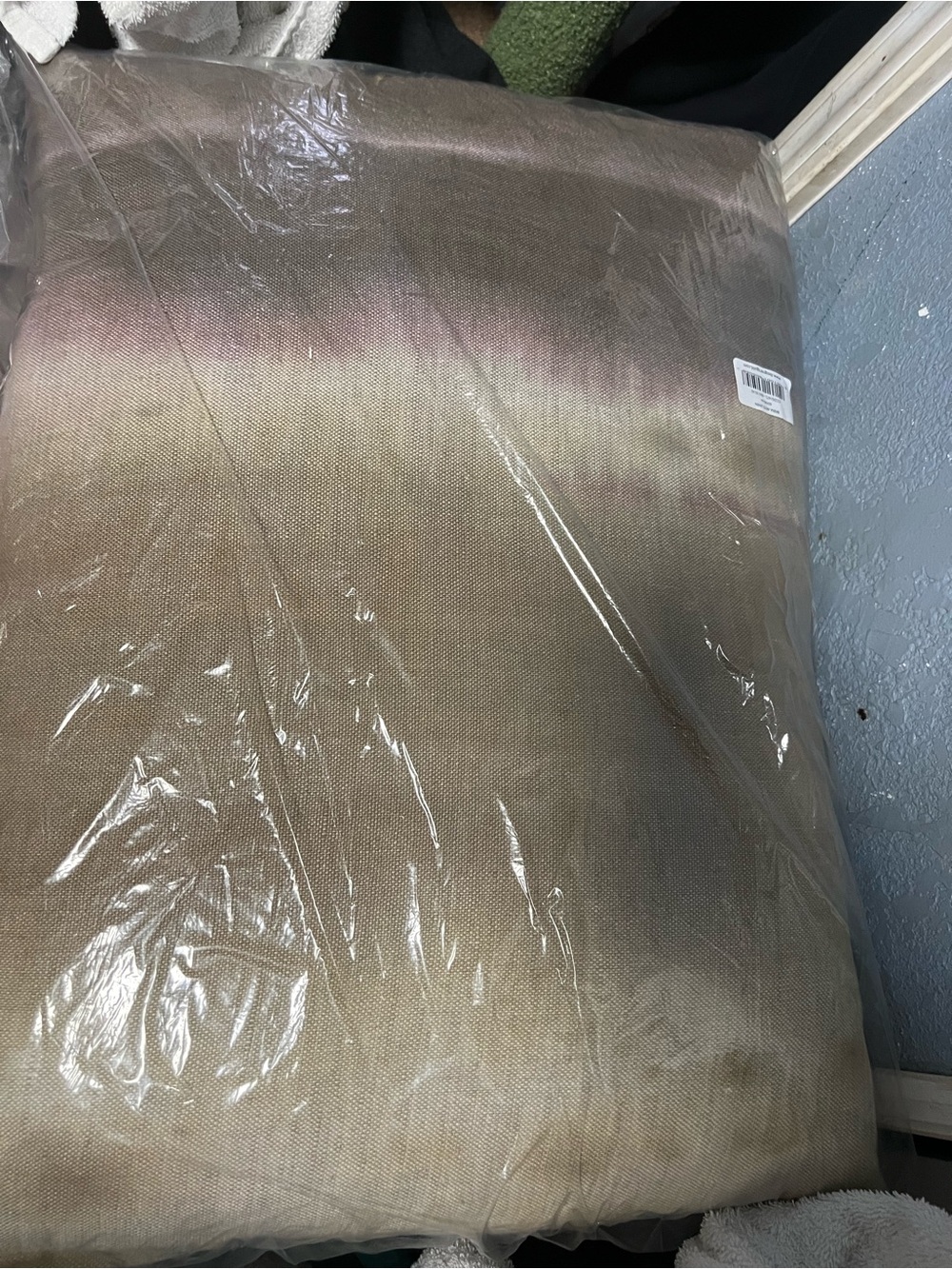 Luxury pillow - Taupe & Cream